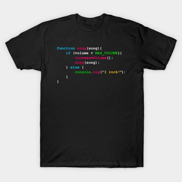 Funny Singer Code Snippet T-Shirt by DeliriousSteve